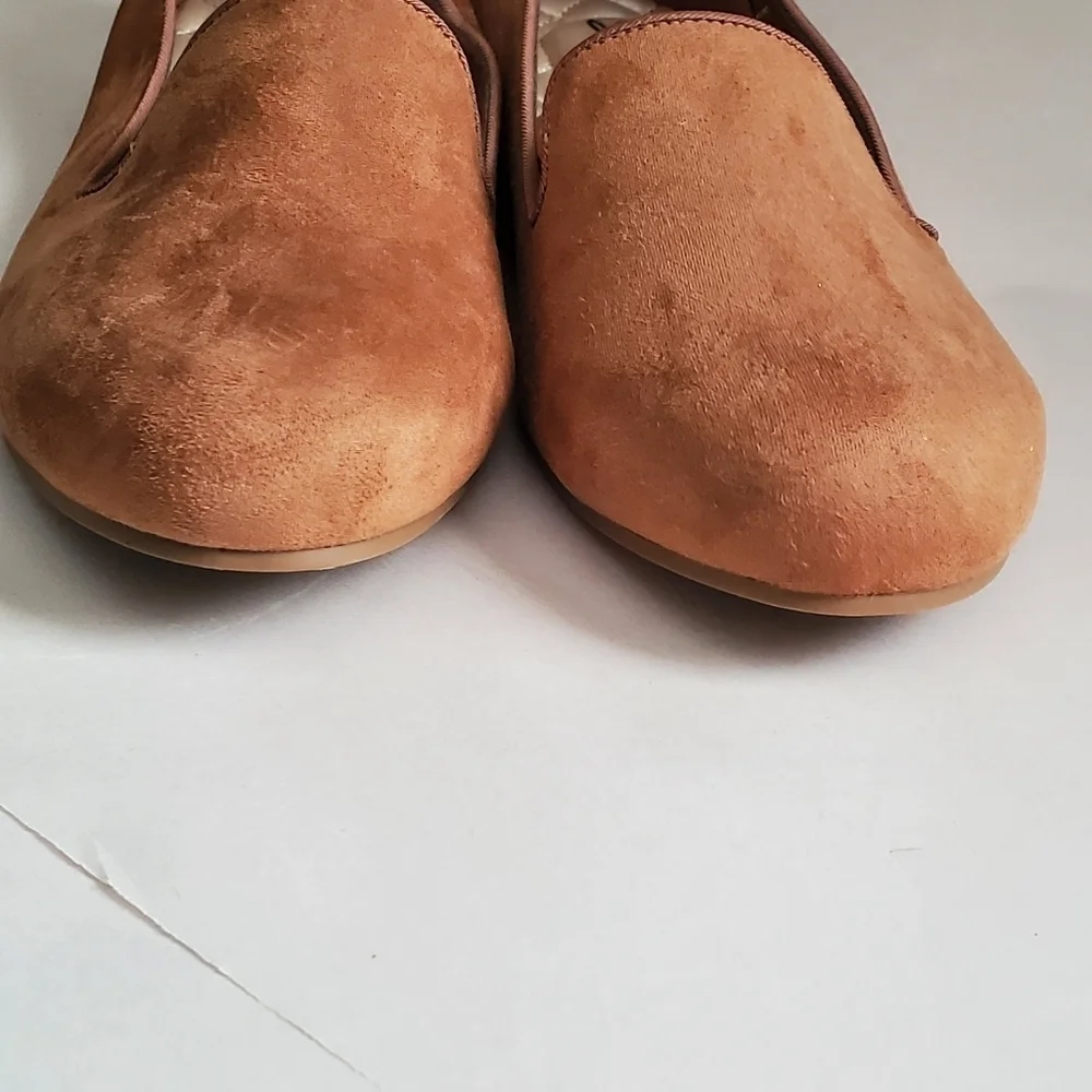 Seven For Man Kind Tan Suede Slip Ons NWOT.  Sz 11.